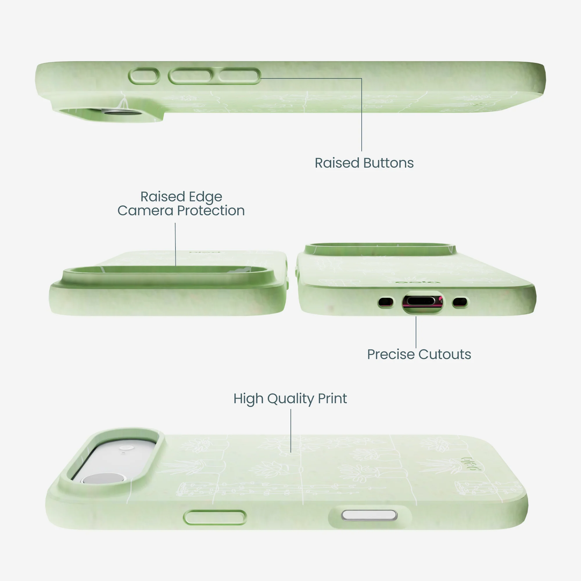 Sage Green Green Cascade iPhone Air Case - Image 3