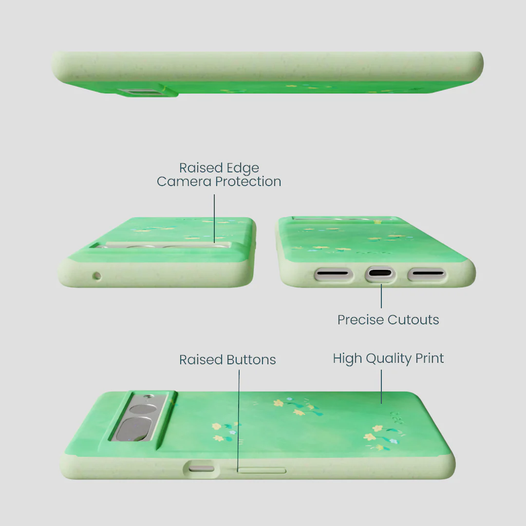 Sage Green Green Fields Google Pixel 7 Pro Case - Image 3