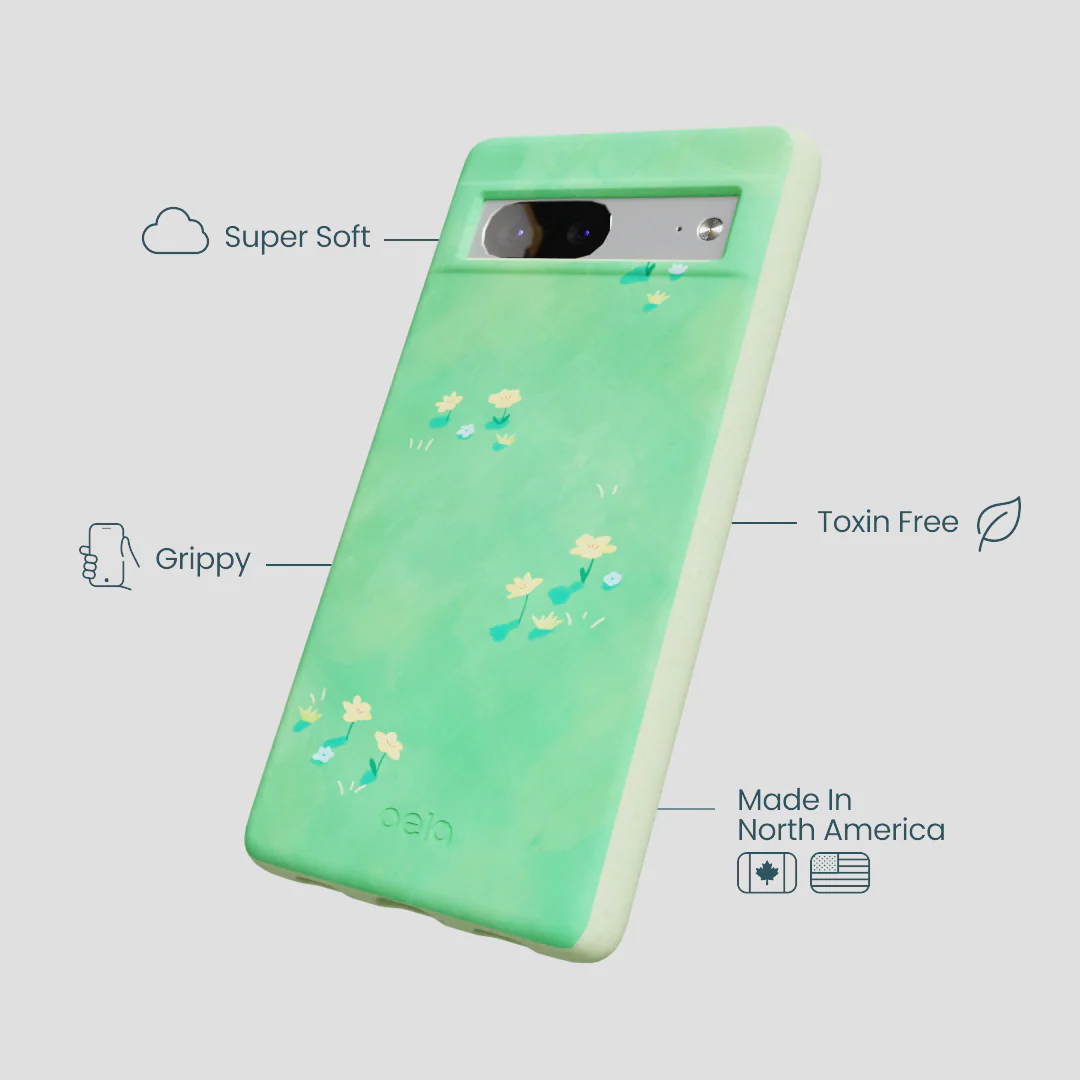 Sage Green Green Fields Google Pixel 7a Case - Image 4