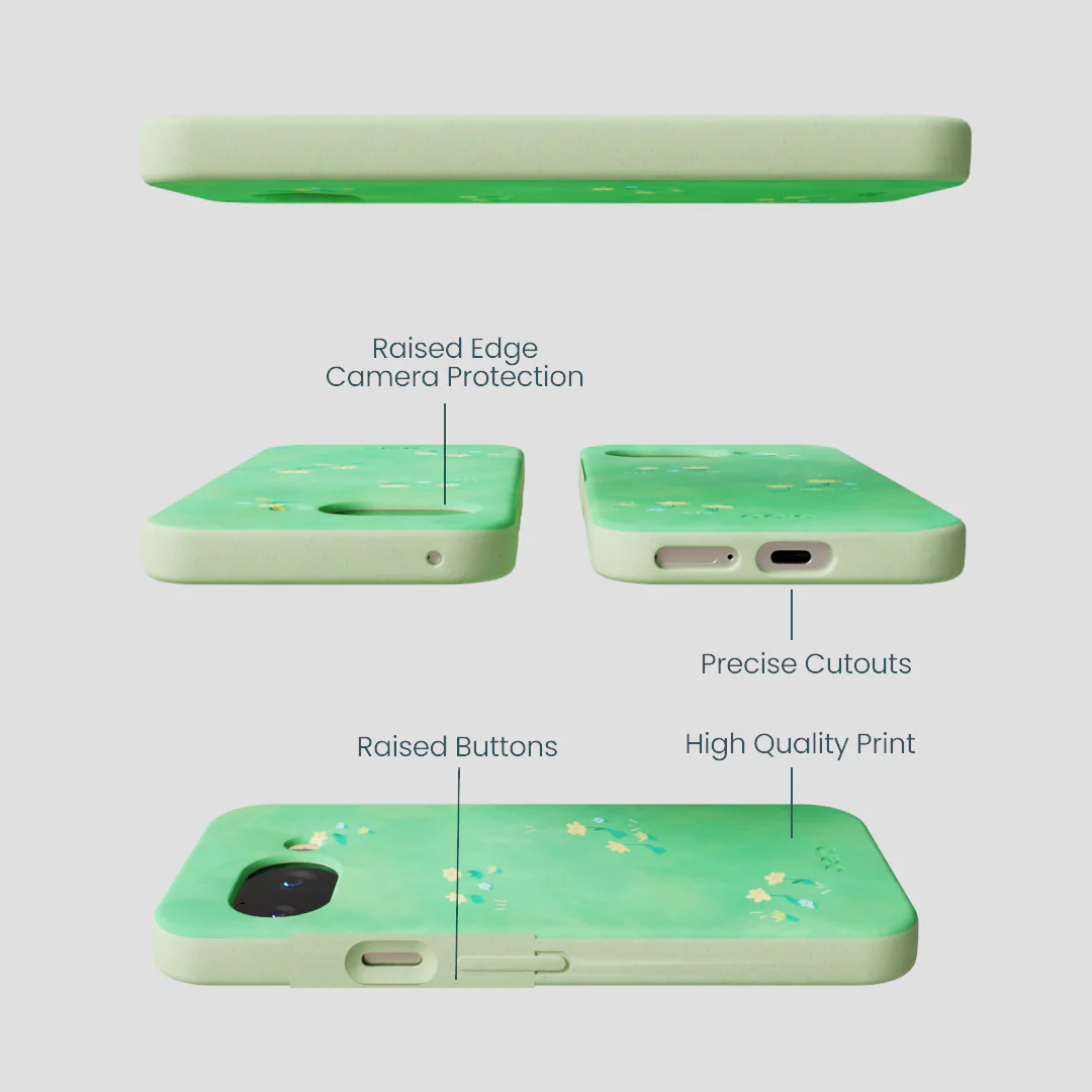 Sage Green Green Fields Google Pixel 9a Case - Image 3