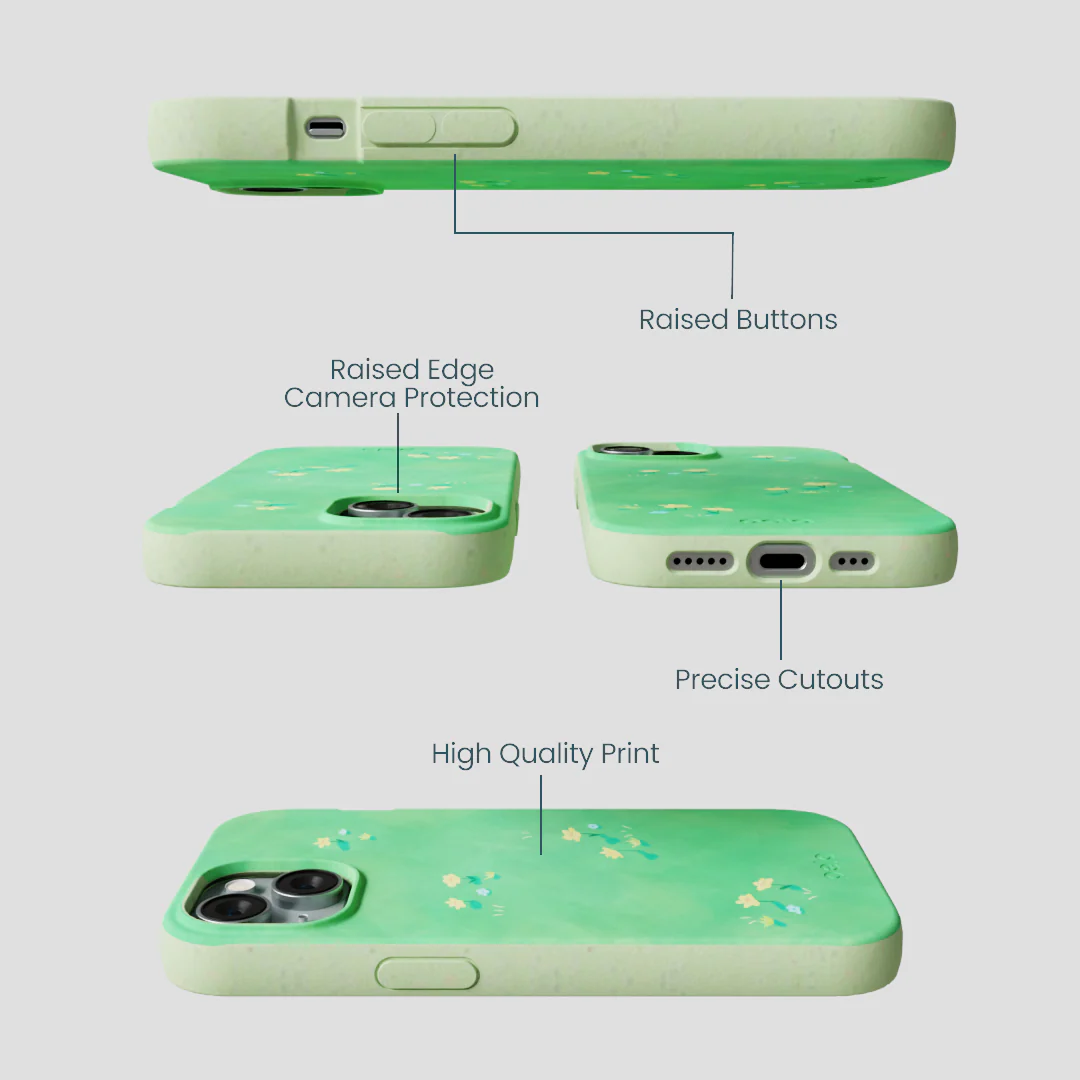 Sage Green Green Fields iPhone 14 Case - Image 3