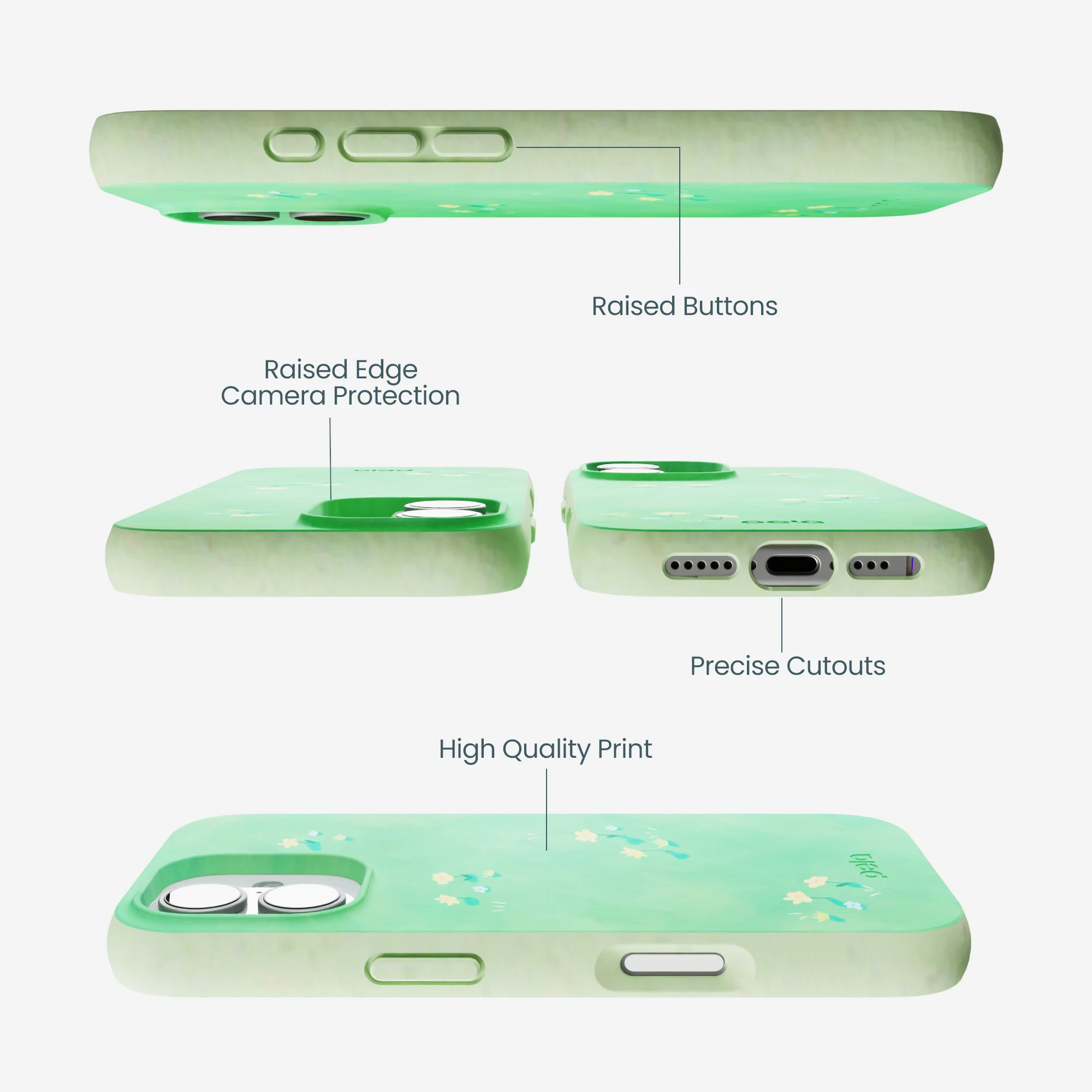 Sage Green Green Fields iPhone 17 Case - Image 3