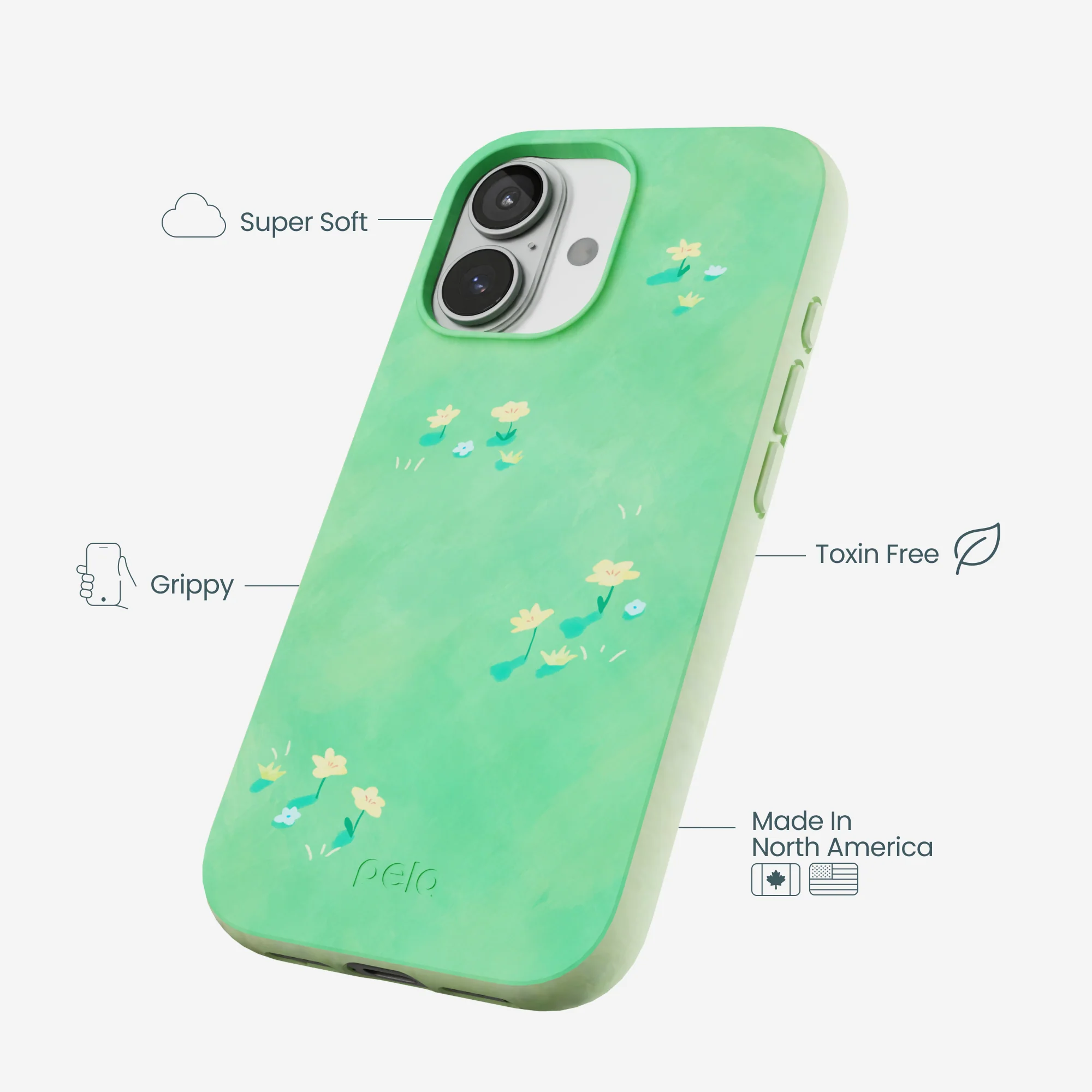 Sage Green Green Fields iPhone 17 Case - Image 4
