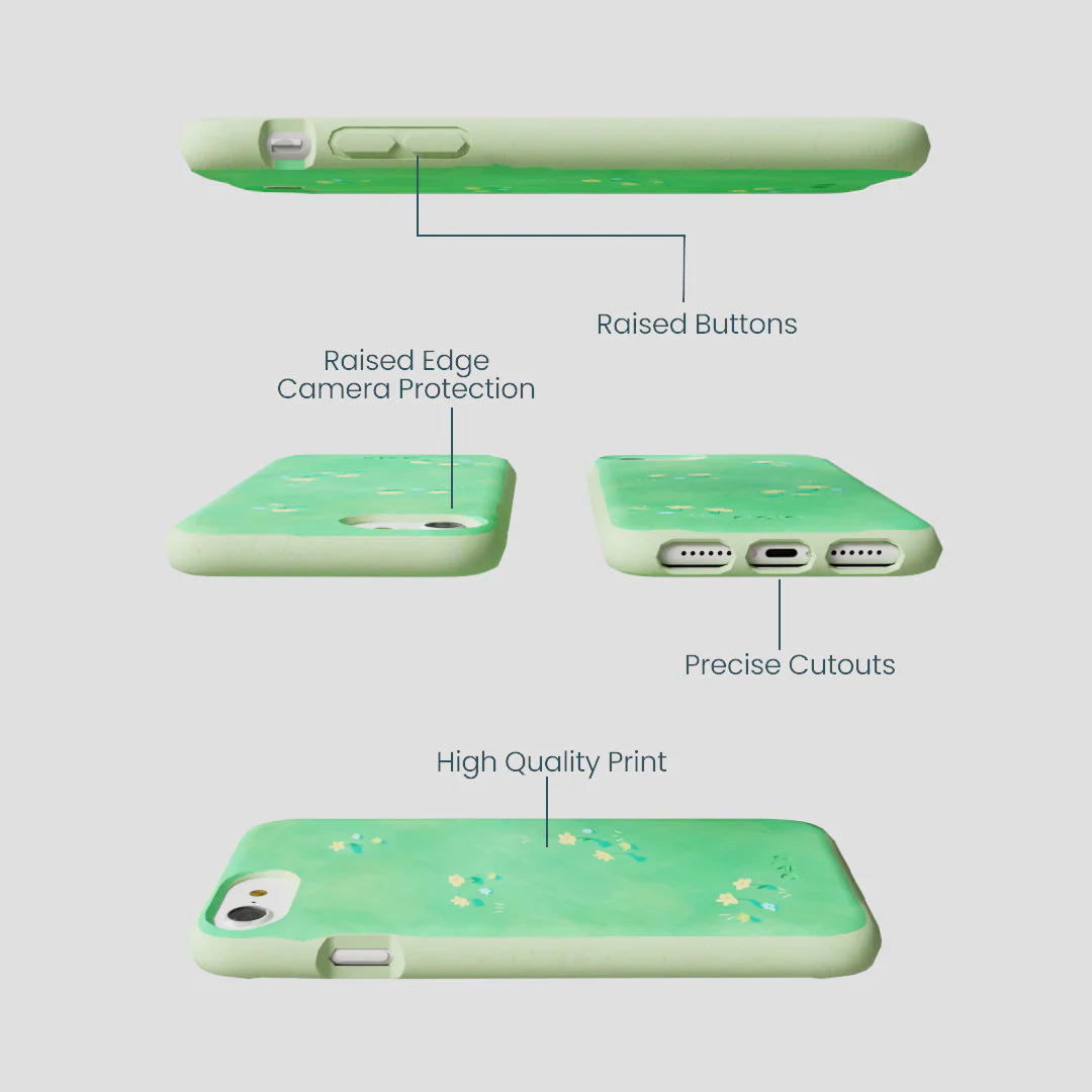 Sage Green Green Fields iPhone 6/6s/7/8/SE Case - Image 3