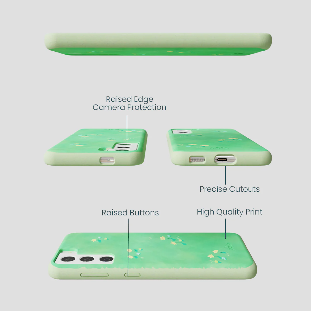 Sage Green Green Fields Samsung Galaxy S21 Case - Image 3