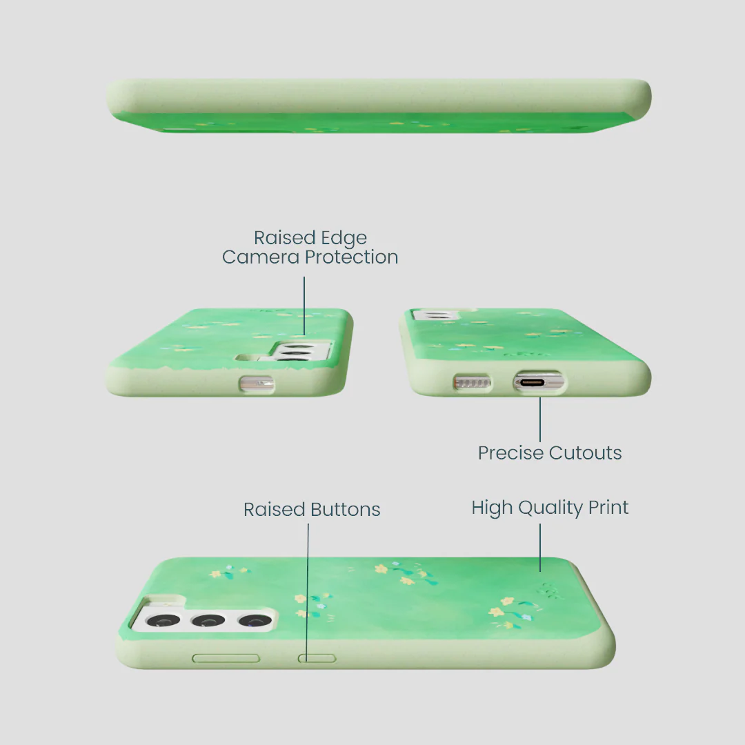 Sage Green Green Fields Samsung Galaxy S22 Case - Image 3
