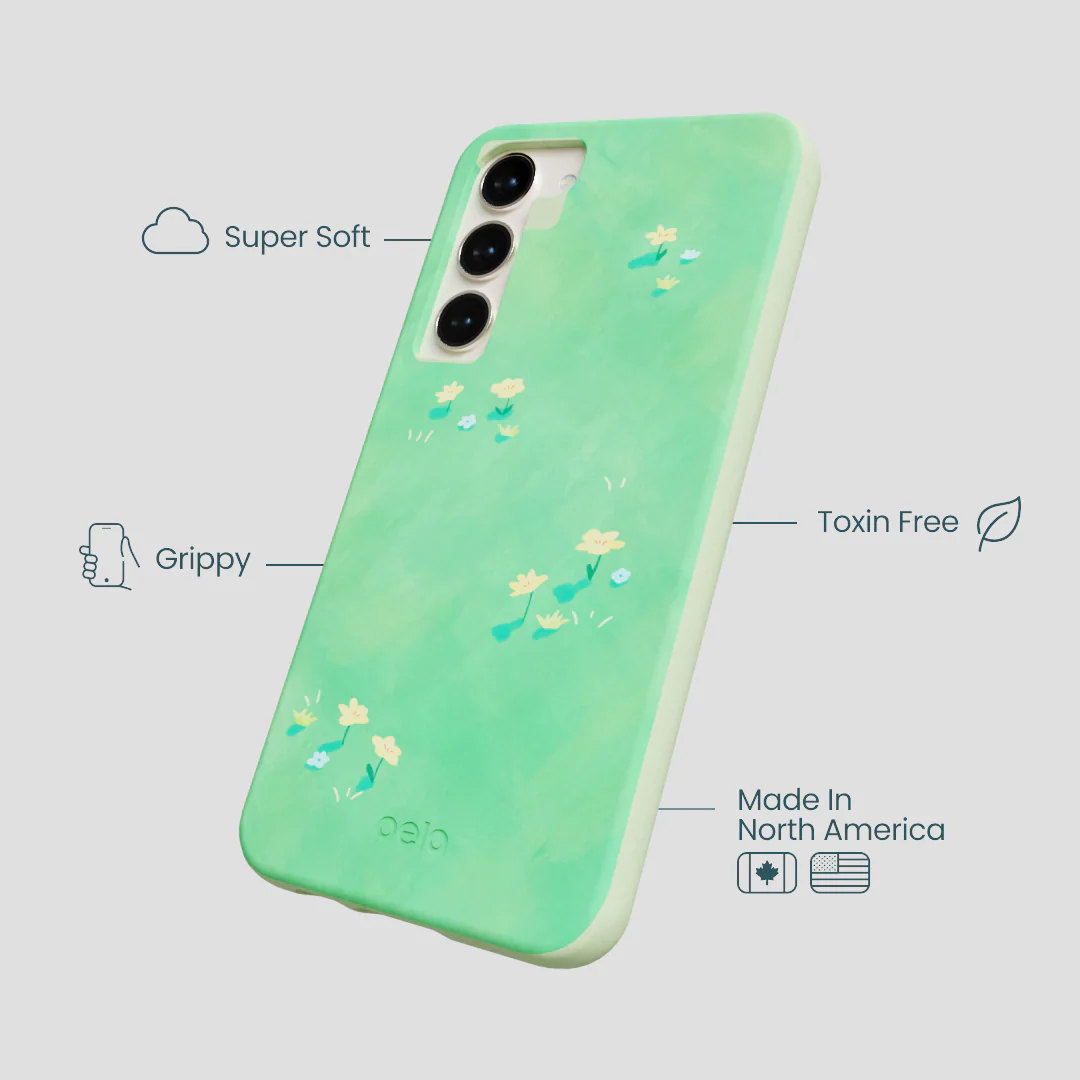 Sage Green Green Fields Samsung Galaxy S24+(Plus) Case - Image 4
