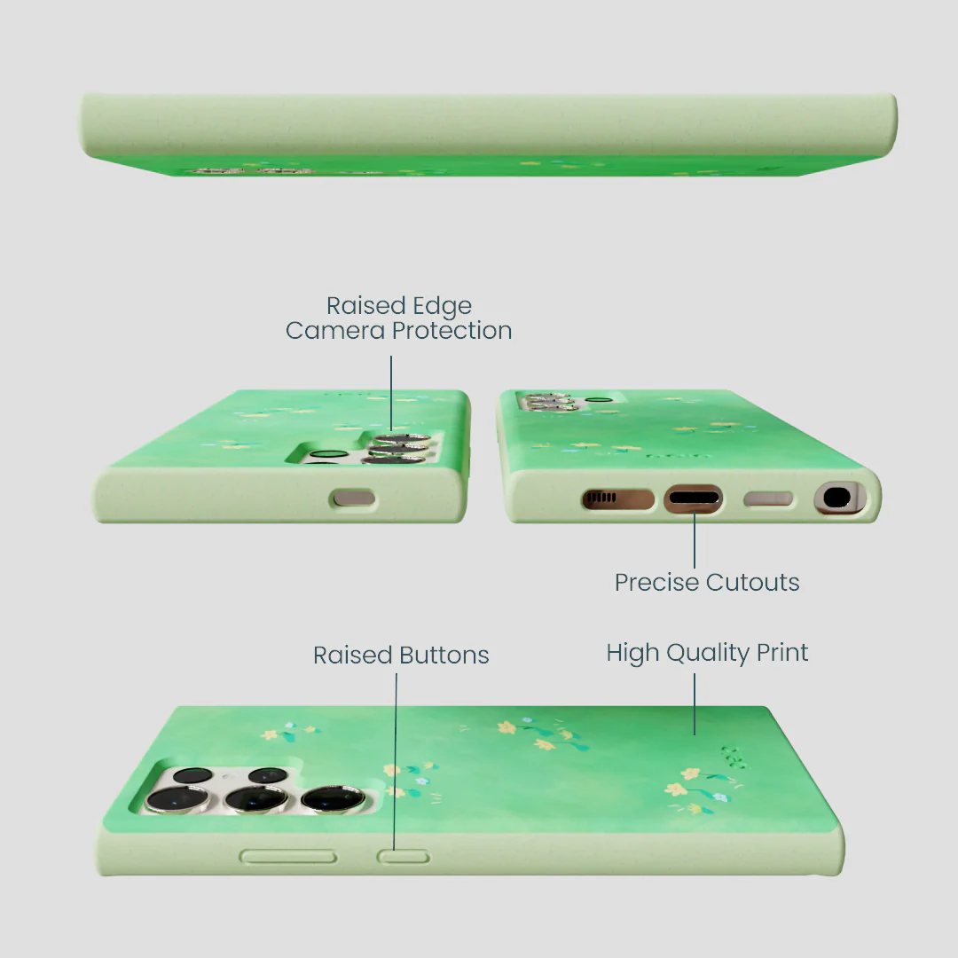 Sage Green Green Fields Samsung Galaxy S24 Ultra Case - Image 3
