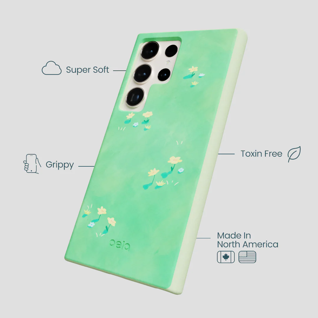 Sage Green Green Fields Samsung Galaxy S24 Ultra Case - Image 4