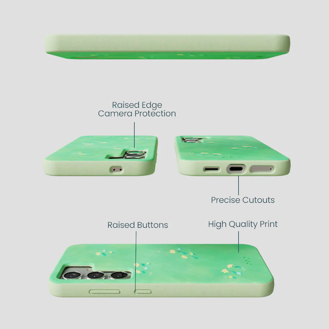 Sage Green Green Fields Samsung Galaxy S25 Case - Image 3