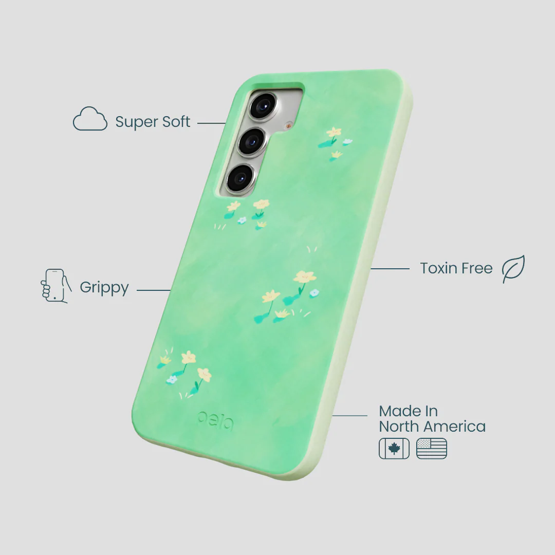 Sage Green Green Fields Samsung Galaxy S25 Case - Image 4