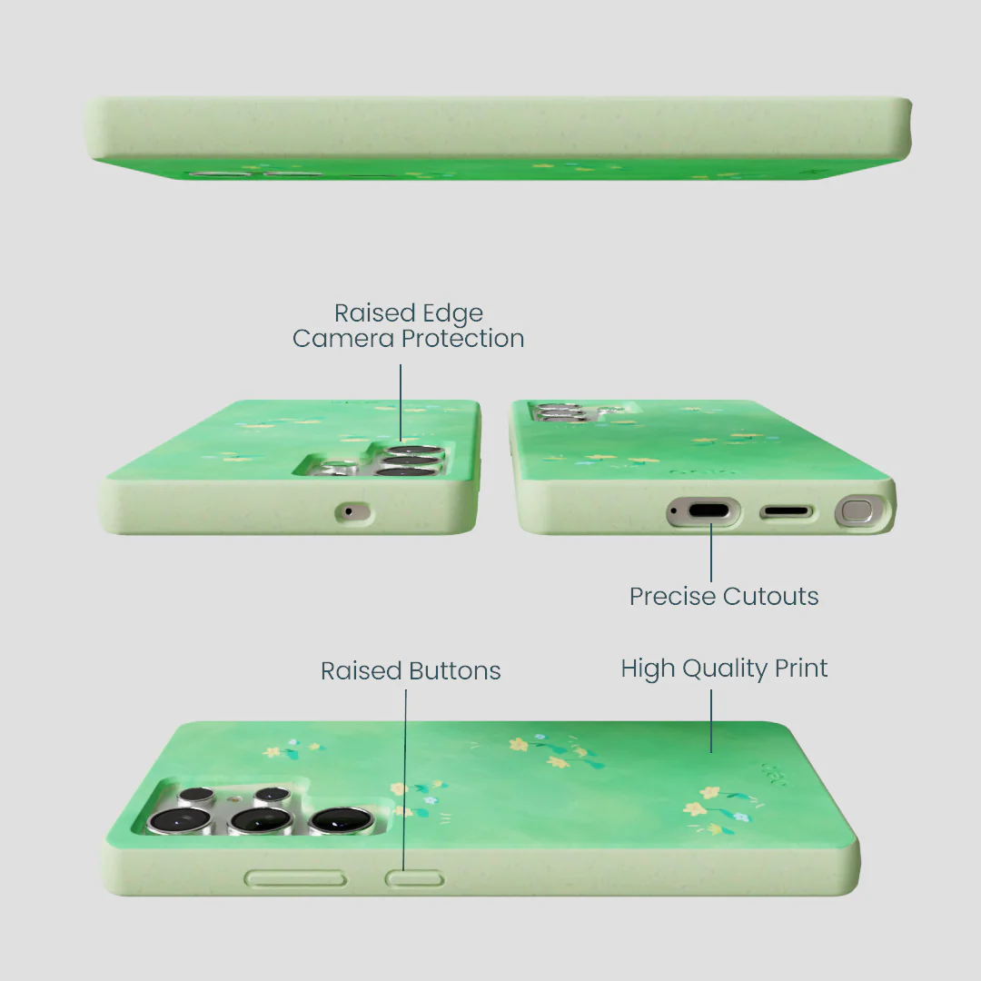 Sage Green Green Fields Samsung Galaxy S25 Ultra Case - Image 3