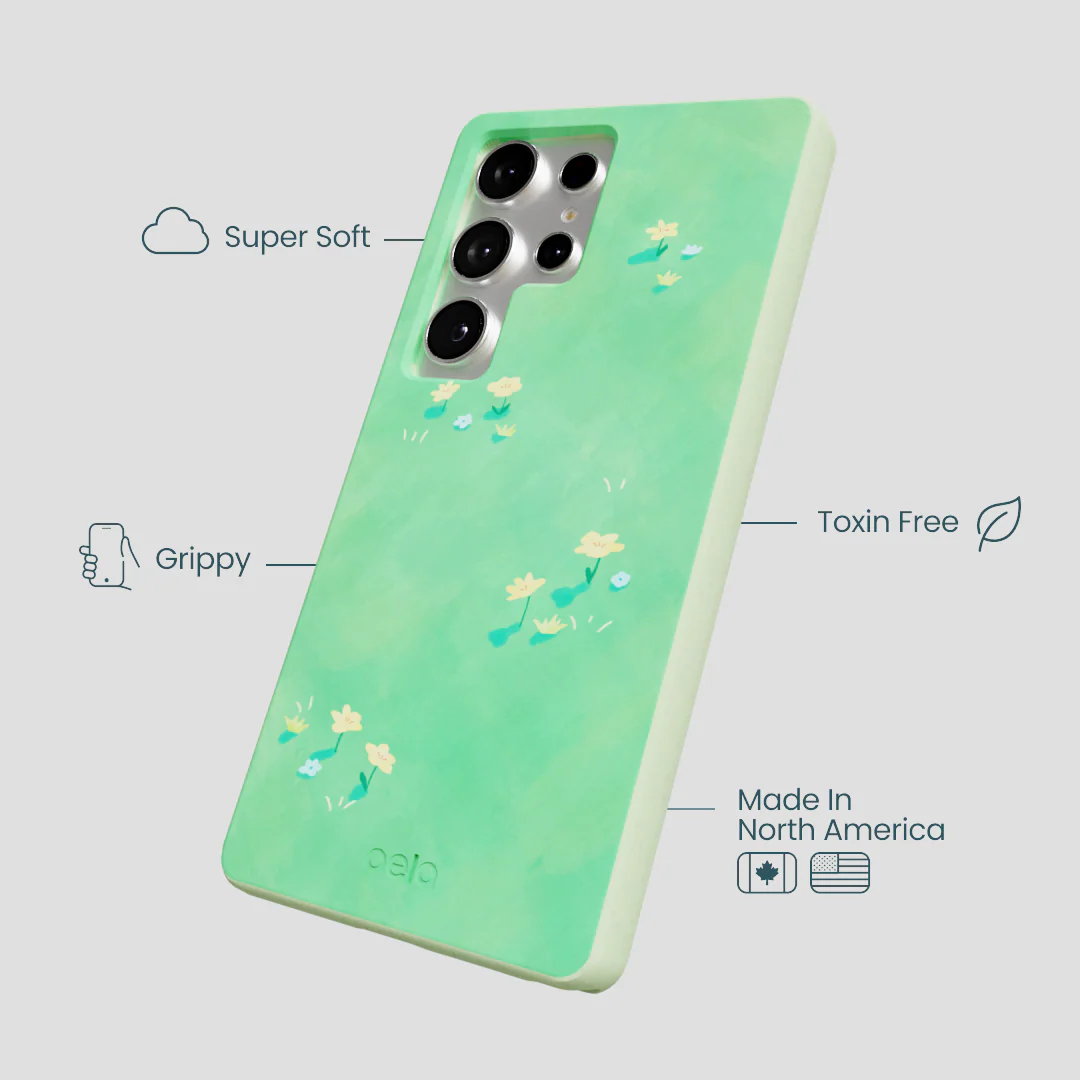 Sage Green Green Fields Samsung Galaxy S25 Ultra Case - Image 4