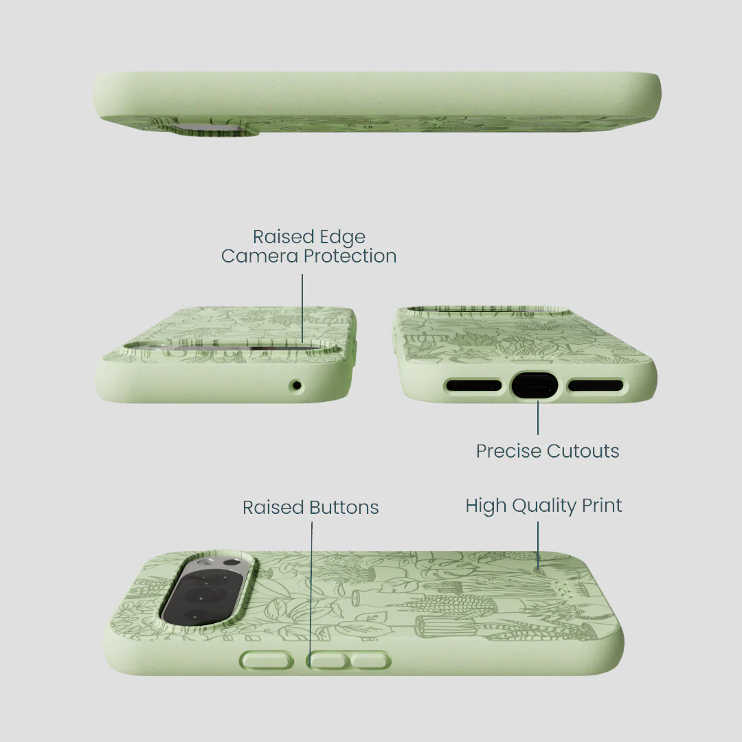 Sage Green Green Oasis Google Pixel 10/10 Pro Case - Image 3