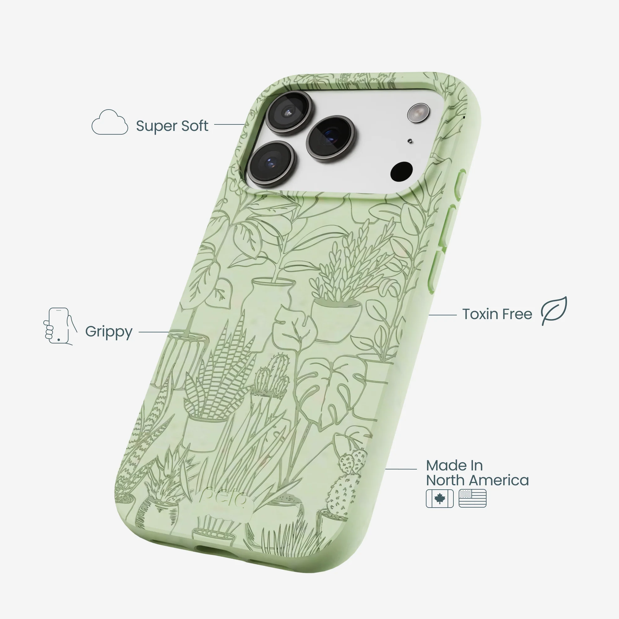 Sage Green Green Oasis iPhone 17 Pro Case - Image 4
