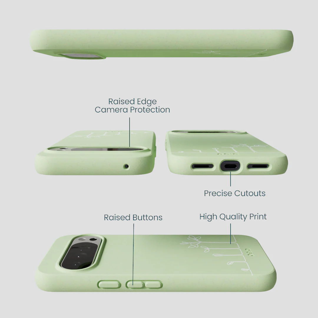 Sage Green Grow and Flourish Google Pixel 10 Pro XL Case - Image 2