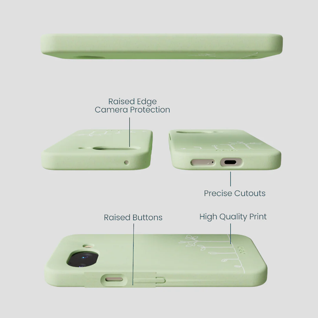 Sage Green Grow and Flourish Google Pixel 9a Case - Image 2