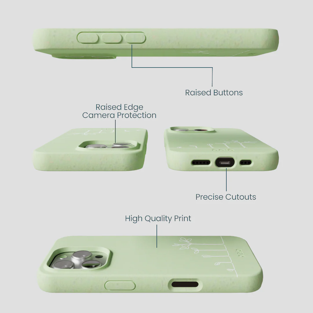 Sage Green Grow and Flourish iPhone 16 Pro Case - Image 3