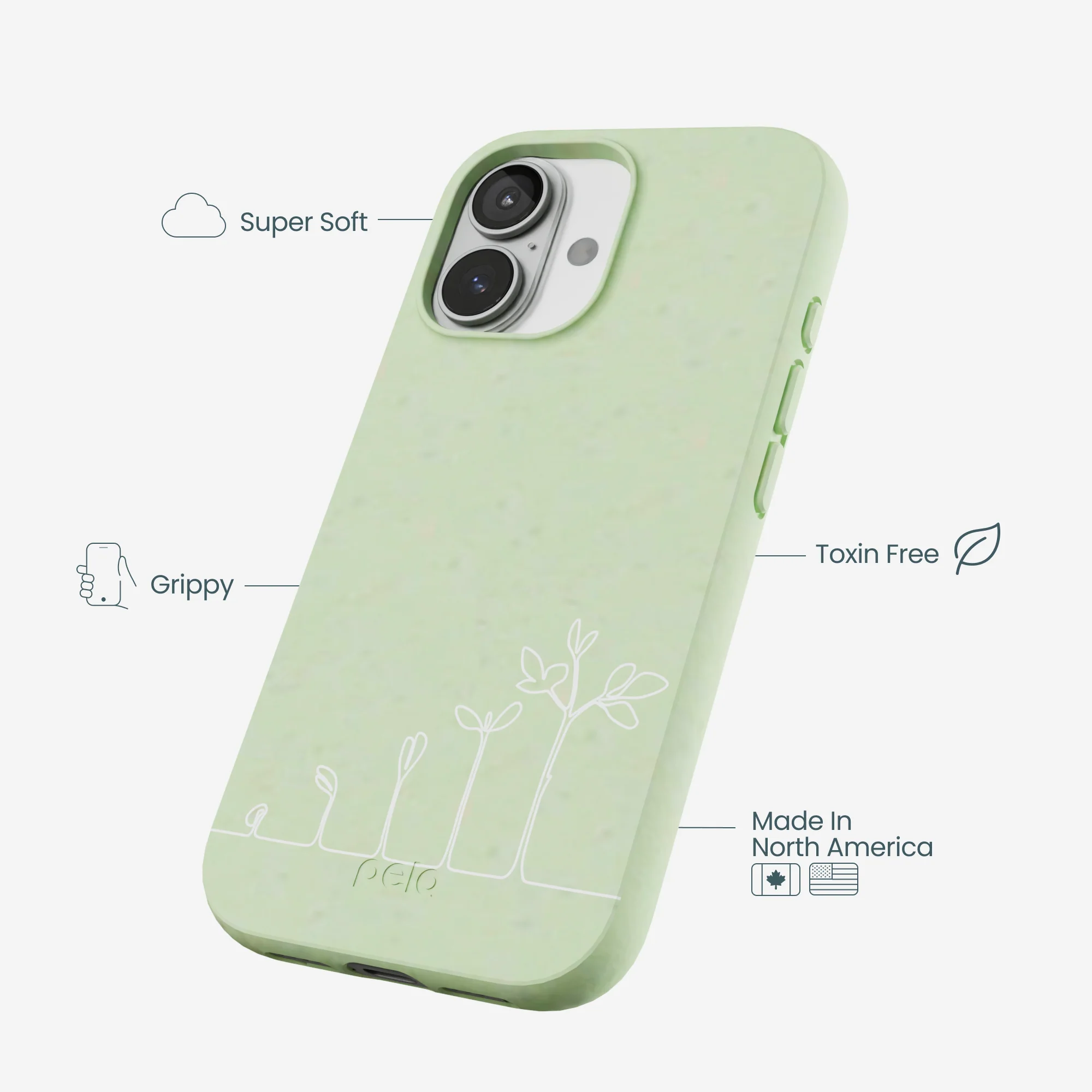 Sage Green Grow and Flourish iPhone 17 Case - Image 4