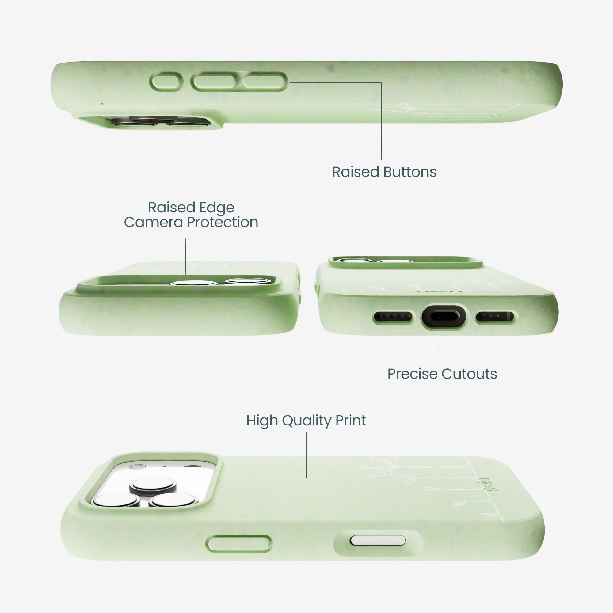 Sage Green Grow and Flourish iPhone 17 Pro Case - Image 3