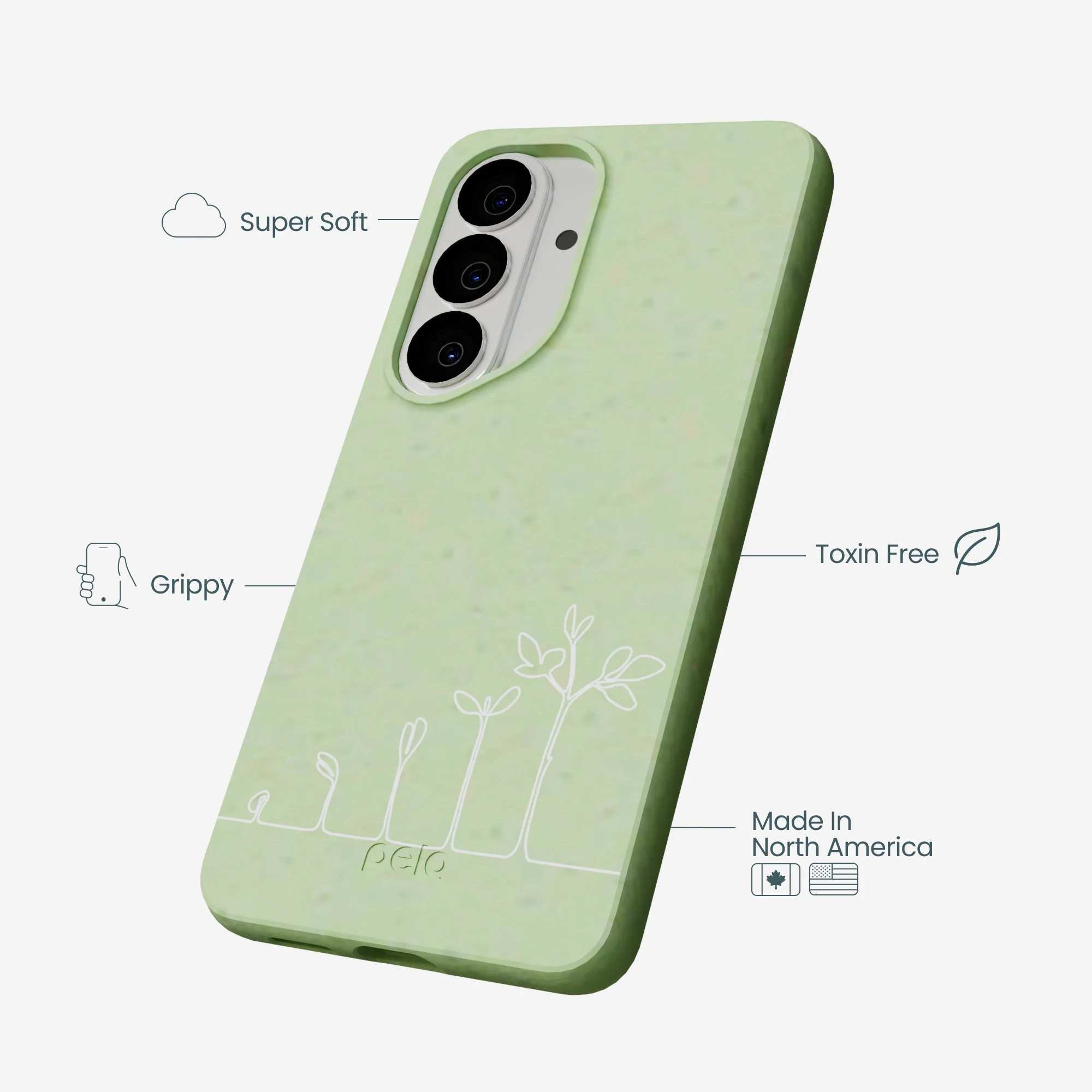 Sage Green Grow and Flourish Samsung Galaxy S26 Case - Image 3