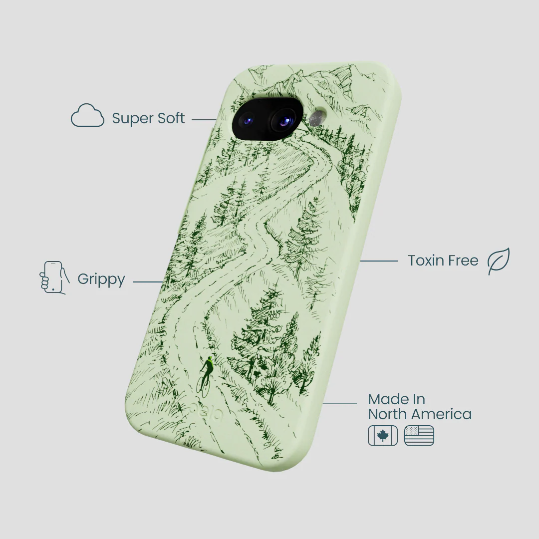 Sage Green Into the Mountains Google Pixel 9a Case - Image 3