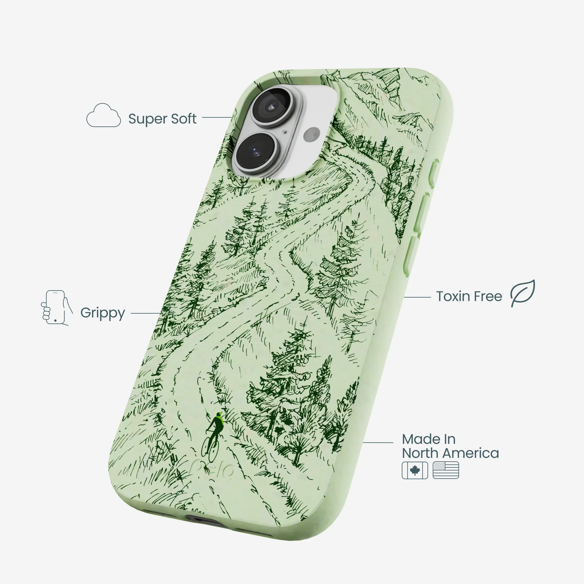 Sage Green Into the Mountains iPhone 17 Case - Image 4