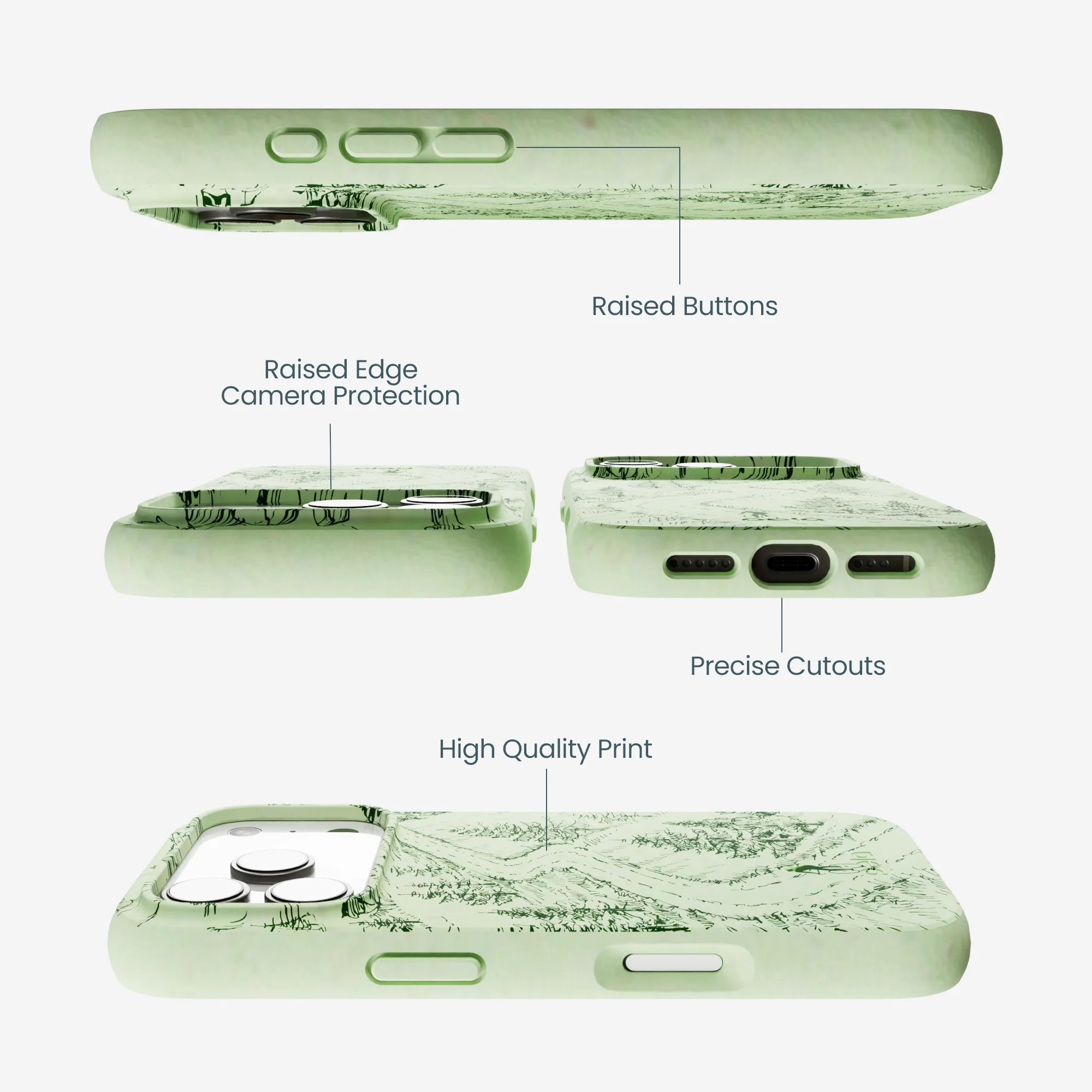 Sage Green Into the Mountains iPhone 17 Pro Case - Image 3