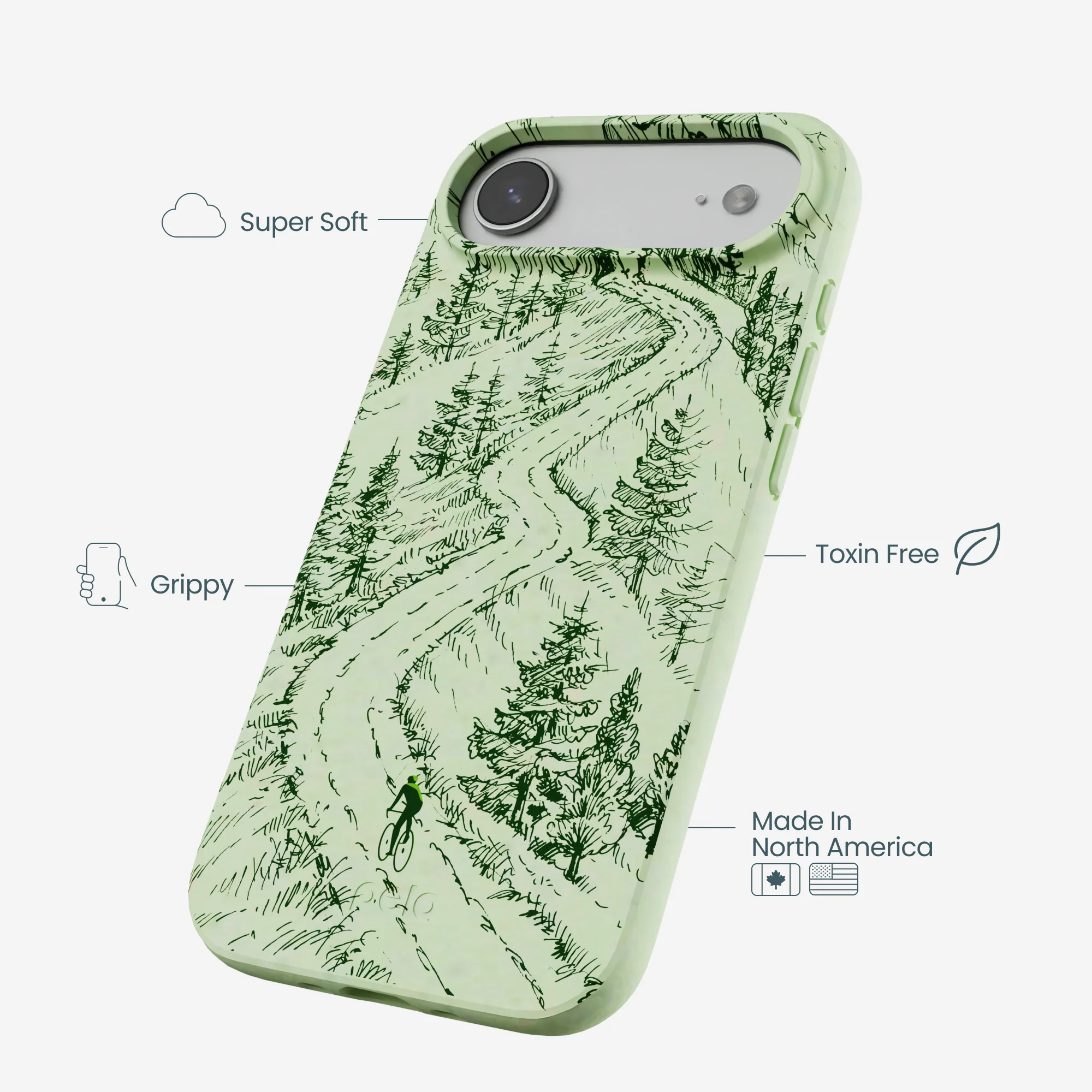 Sage Green Into the Mountains iPhone Air Case - Image 4