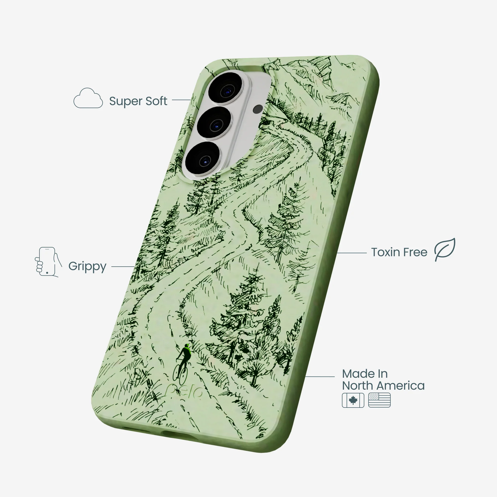 Sage Green Into the Mountains Samsung Galaxy S26 Case - Image 3