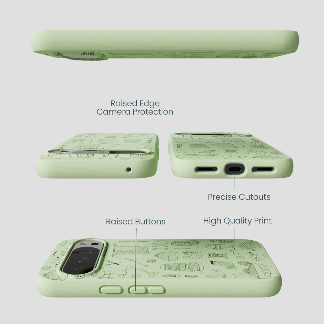Sage Green Knit Nook Google Pixel 10 Pro XL Case - Image 2