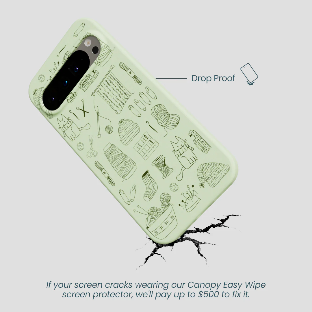 Sage Green Knit Nook Google Pixel 9 Pro XL Case - Image 4