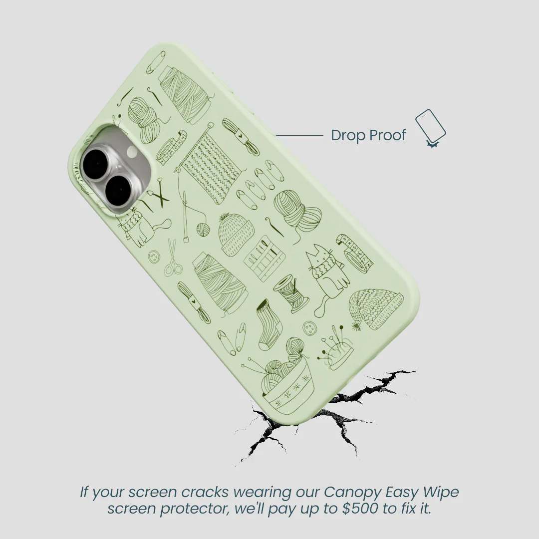 Sage Green Knit Nook iPhone 16 Plus Case - Image 5