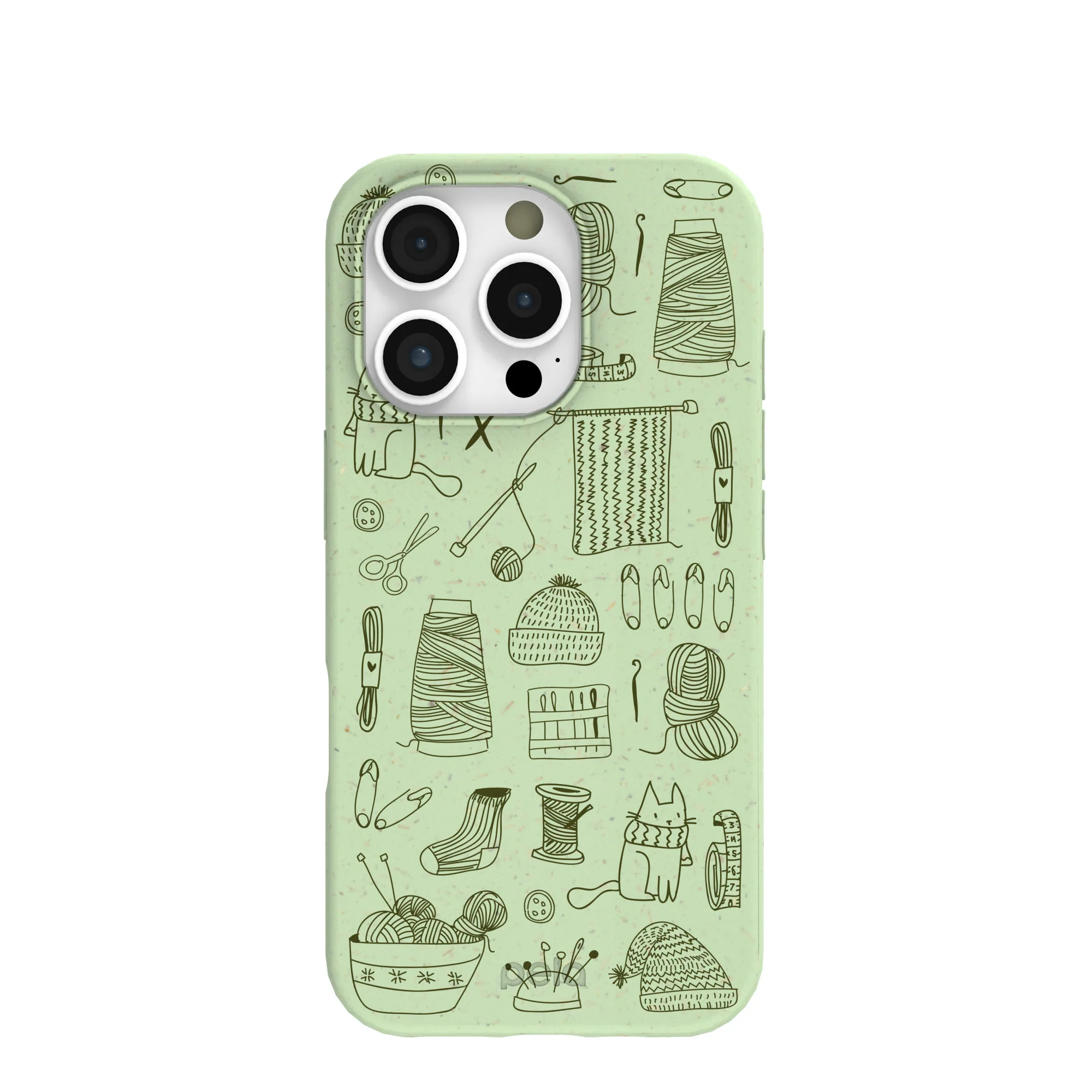Sage Green Knit Nook iPhone 16 Pro Case