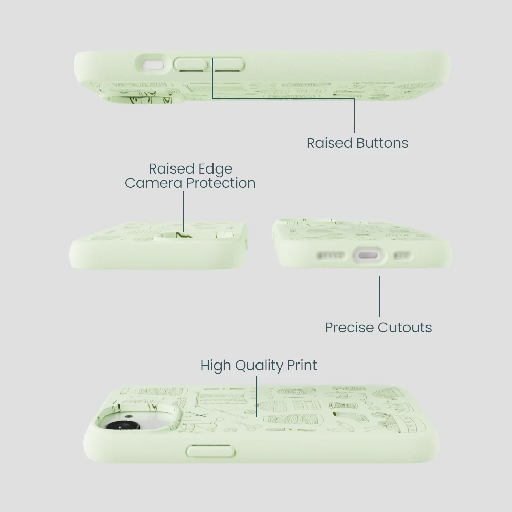 Sage Green Knit Nook iPhone 16e/17e Case - Image 3