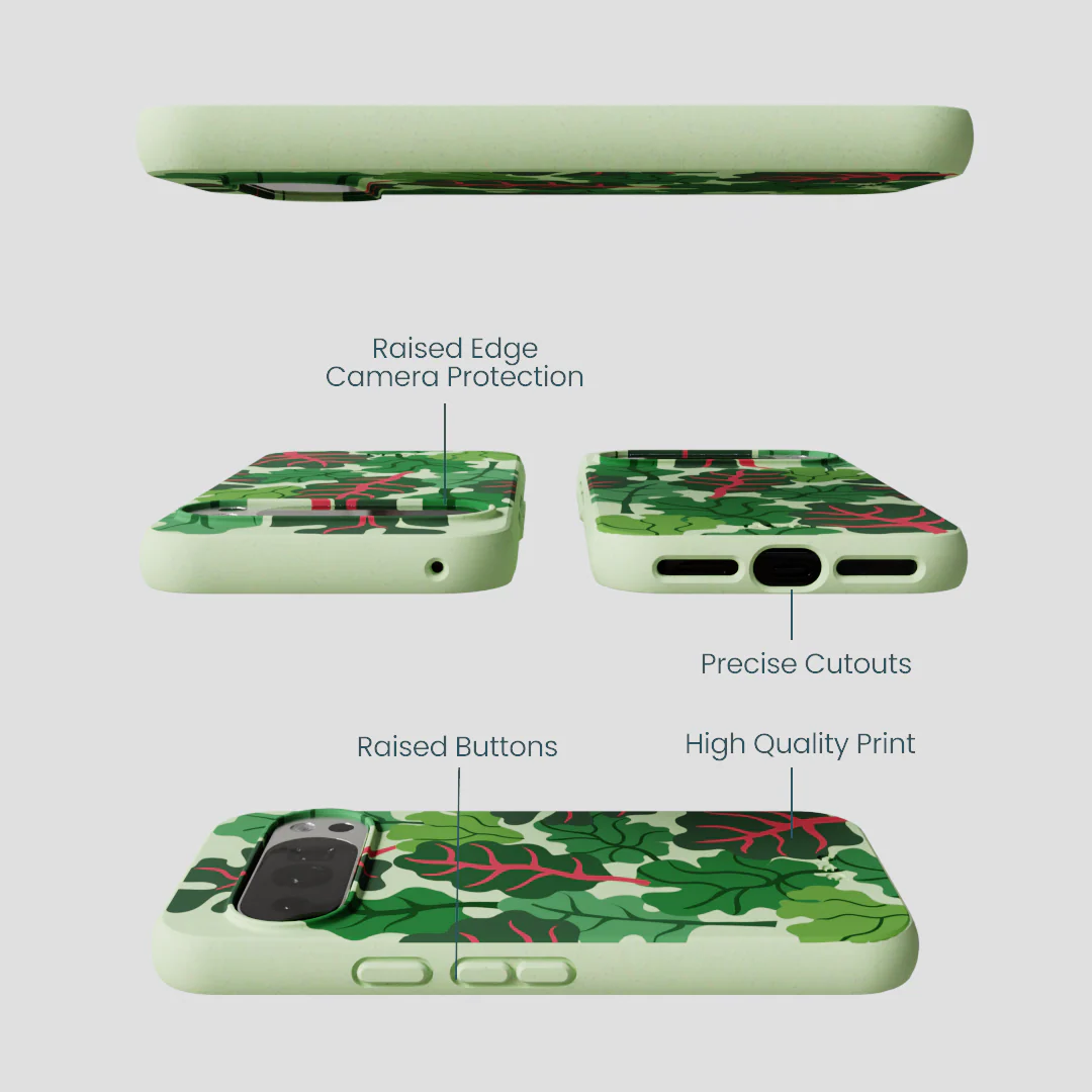 Sage Green Leafy Greens Google Pixel 10/10 Pro Case - Image 3