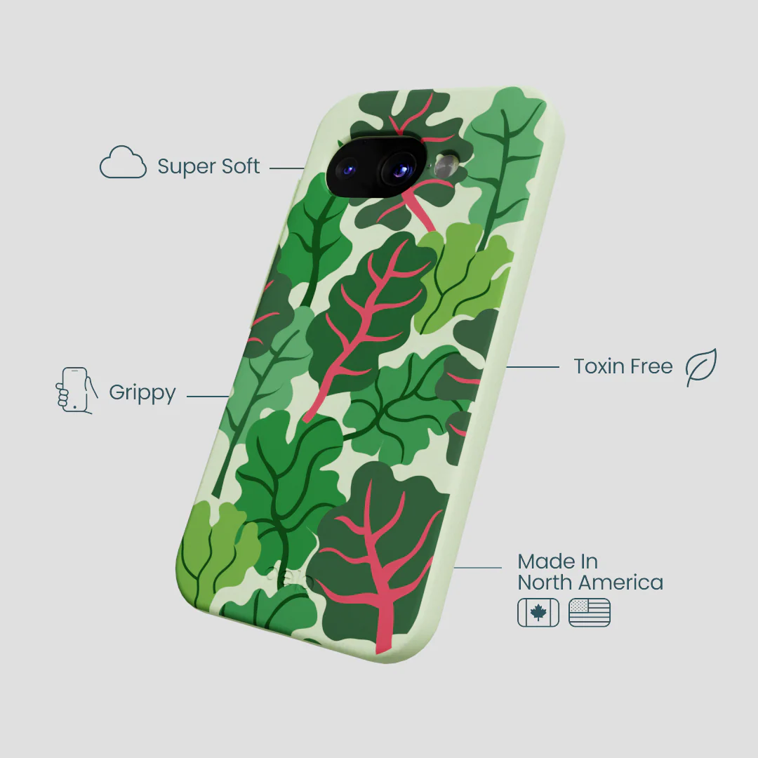 Sage Green Leafy Greens Google Pixel 9a Case - Image 4