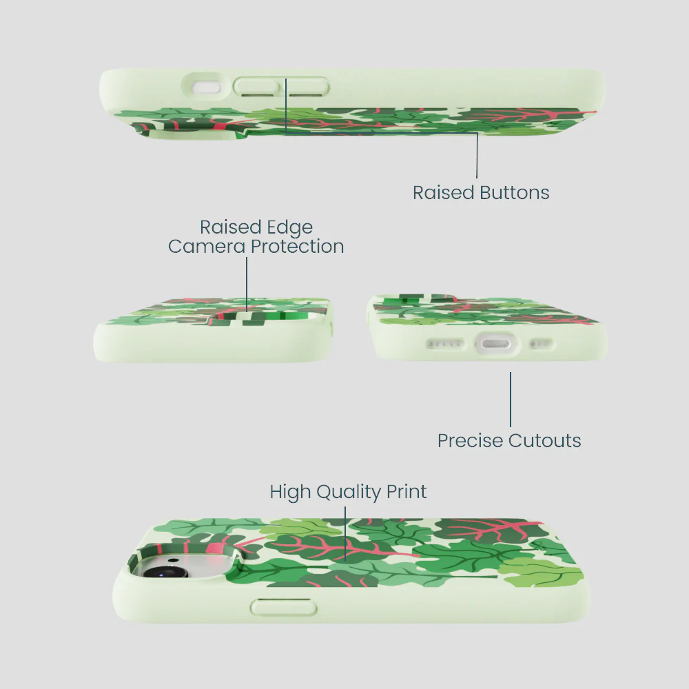 Sage Green Leafy Greens iPhone 16e/17e Case - Image 3