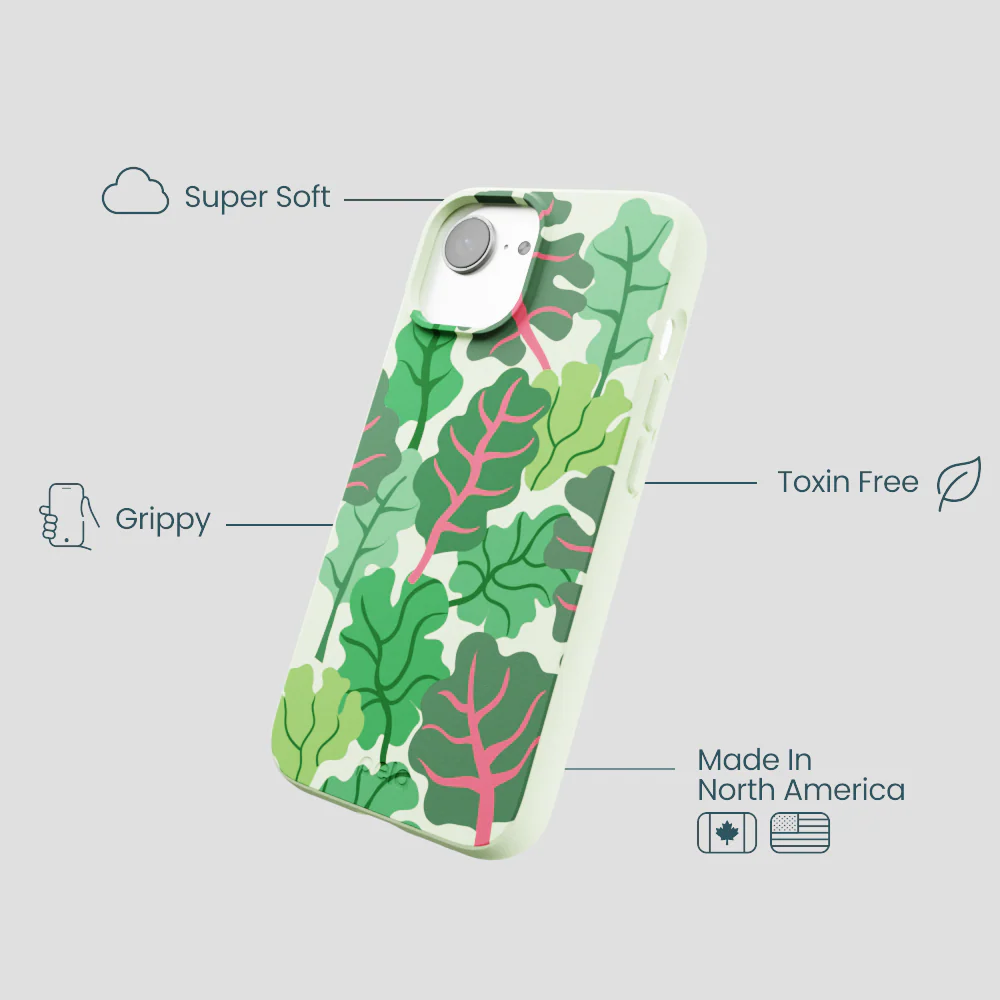 Sage Green Leafy Greens iPhone 16e/17e Case - Image 4