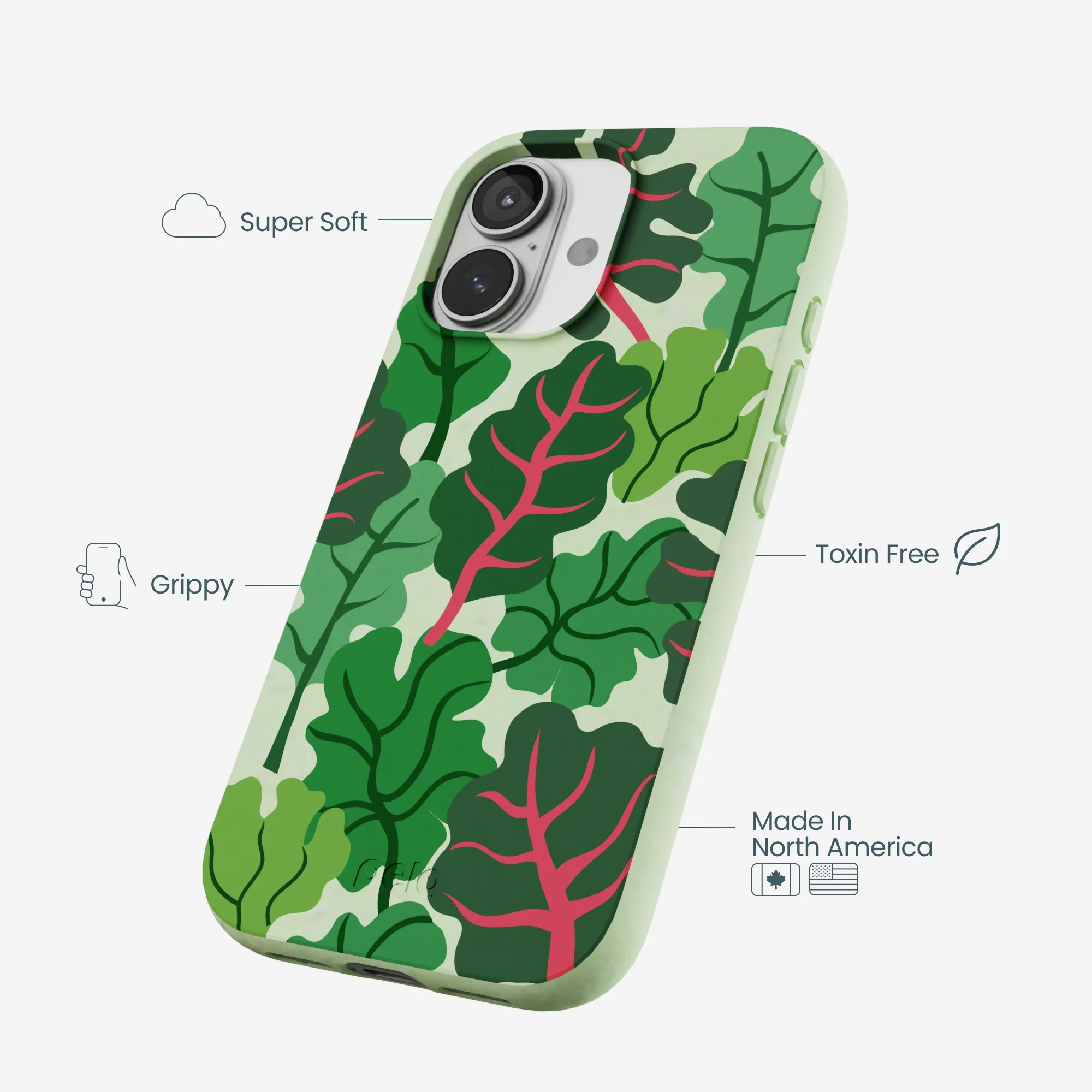 Sage Green Leafy Greens iPhone 17 Case - Image 4