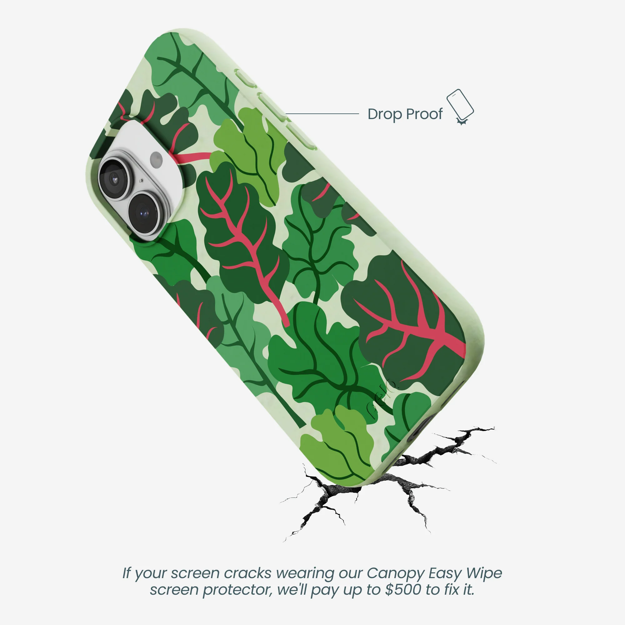 Sage Green Leafy Greens iPhone 17 Case - Image 5