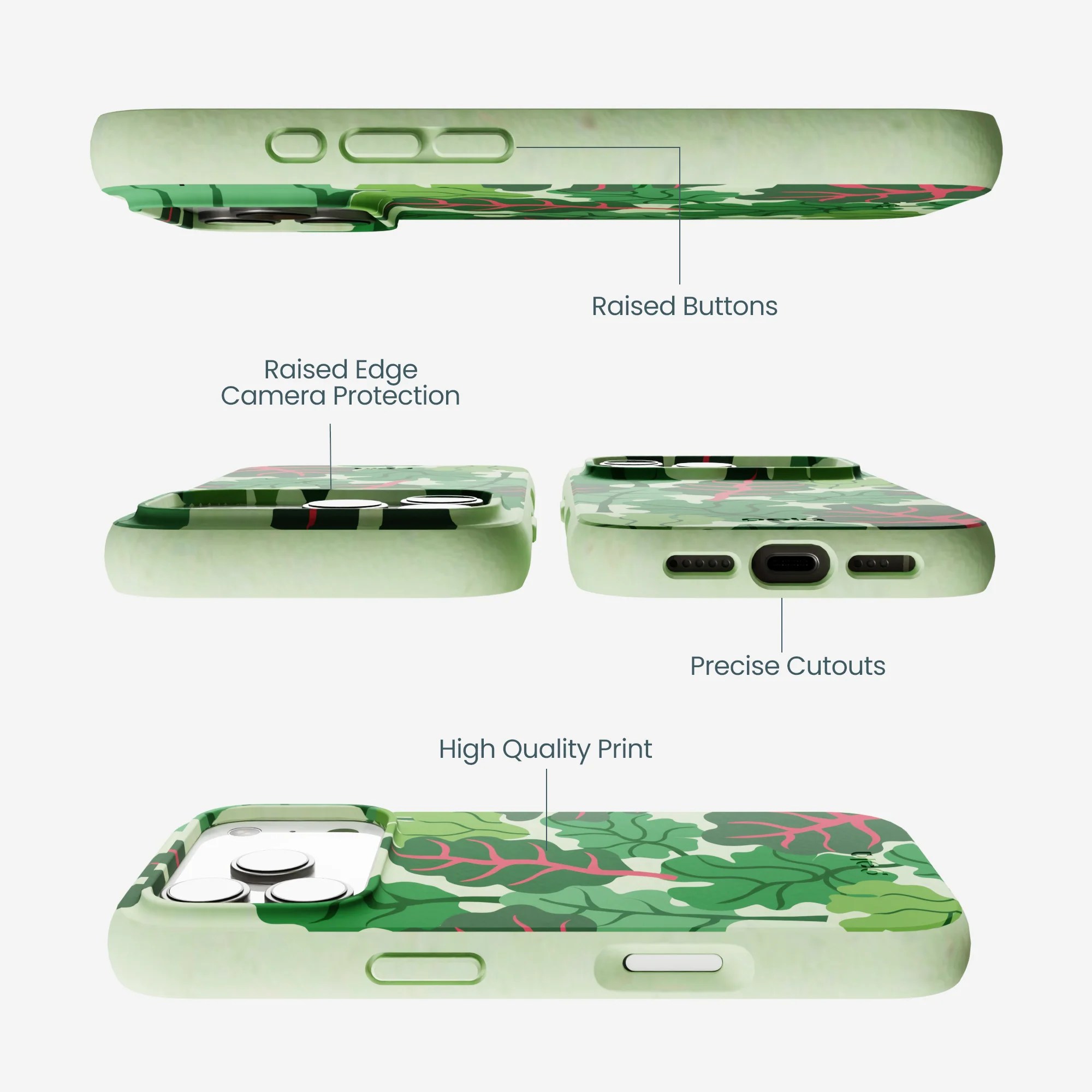 Sage Green Leafy Greens iPhone 17 Pro Case - Image 3