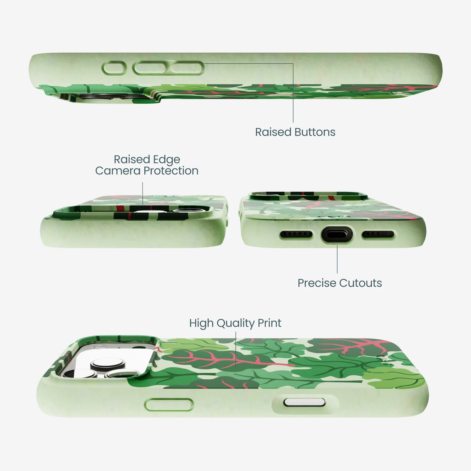 Sage Green Leafy Greens iPhone 17 Pro Max Case - Image 3