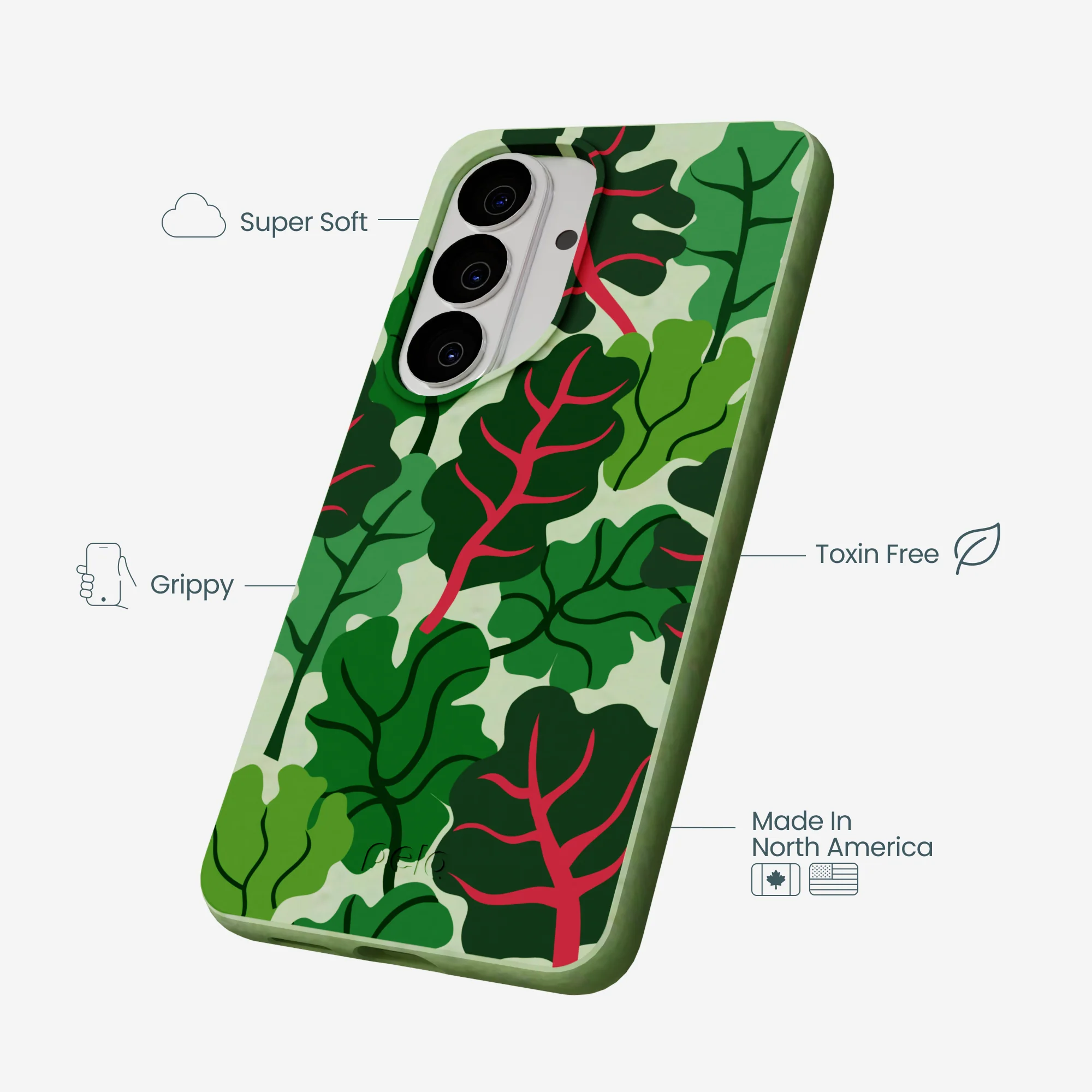 Sage Green Leafy Greens Samsung Galaxy S26 Case - Image 4