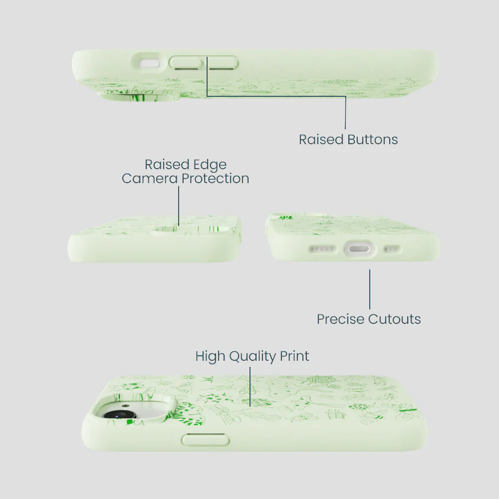Sage Green Linear Entomology iPhone 16e/17e Case - Image 3