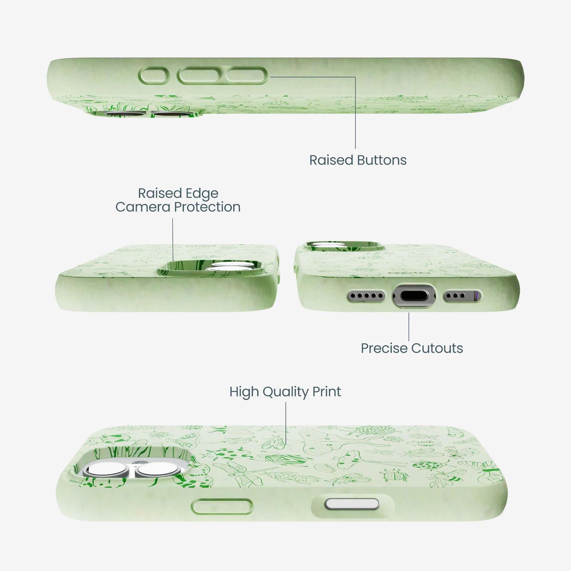 Sage Green Linear Entomology iPhone 17 Case - Image 3