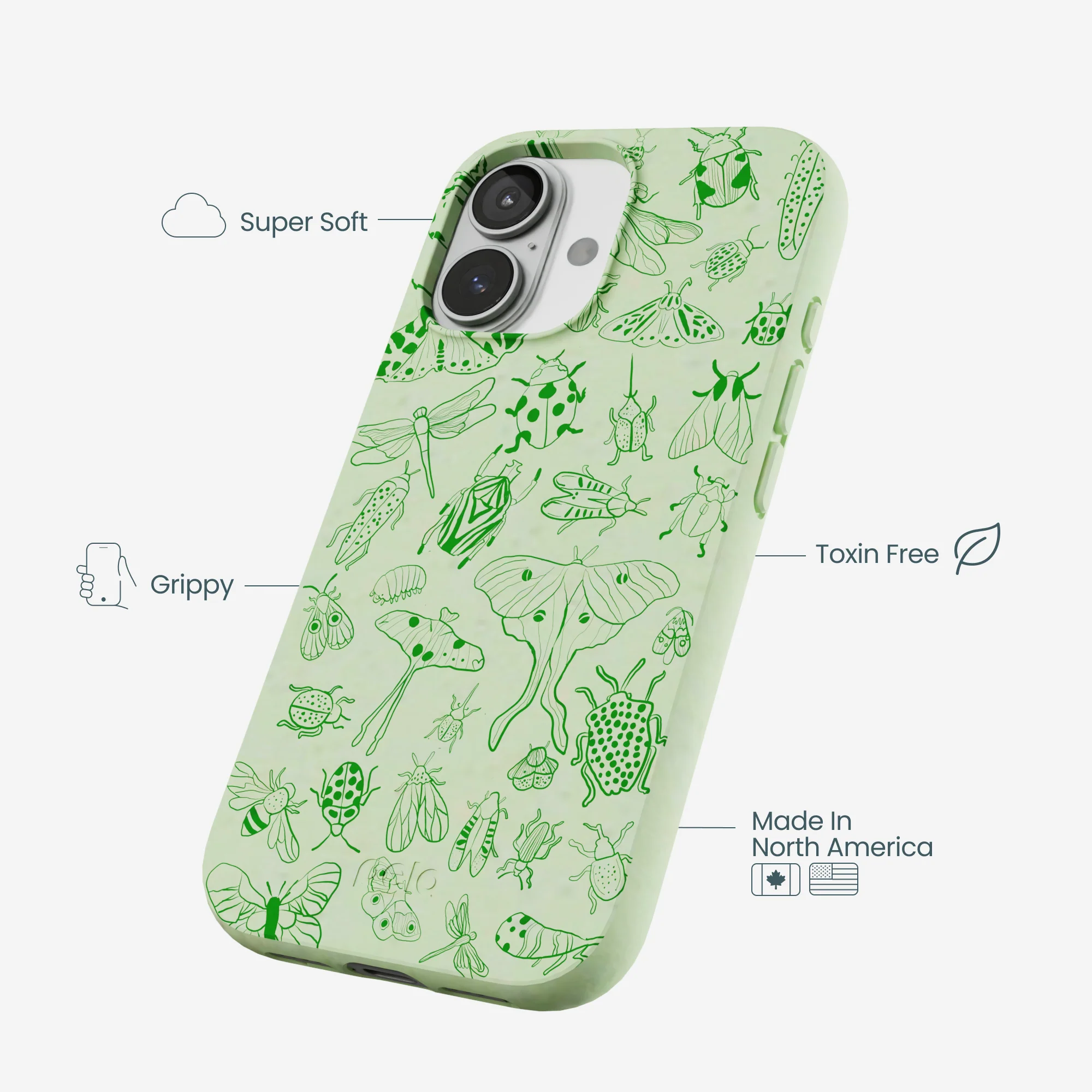 Sage Green Linear Entomology iPhone 17 Case - Image 4