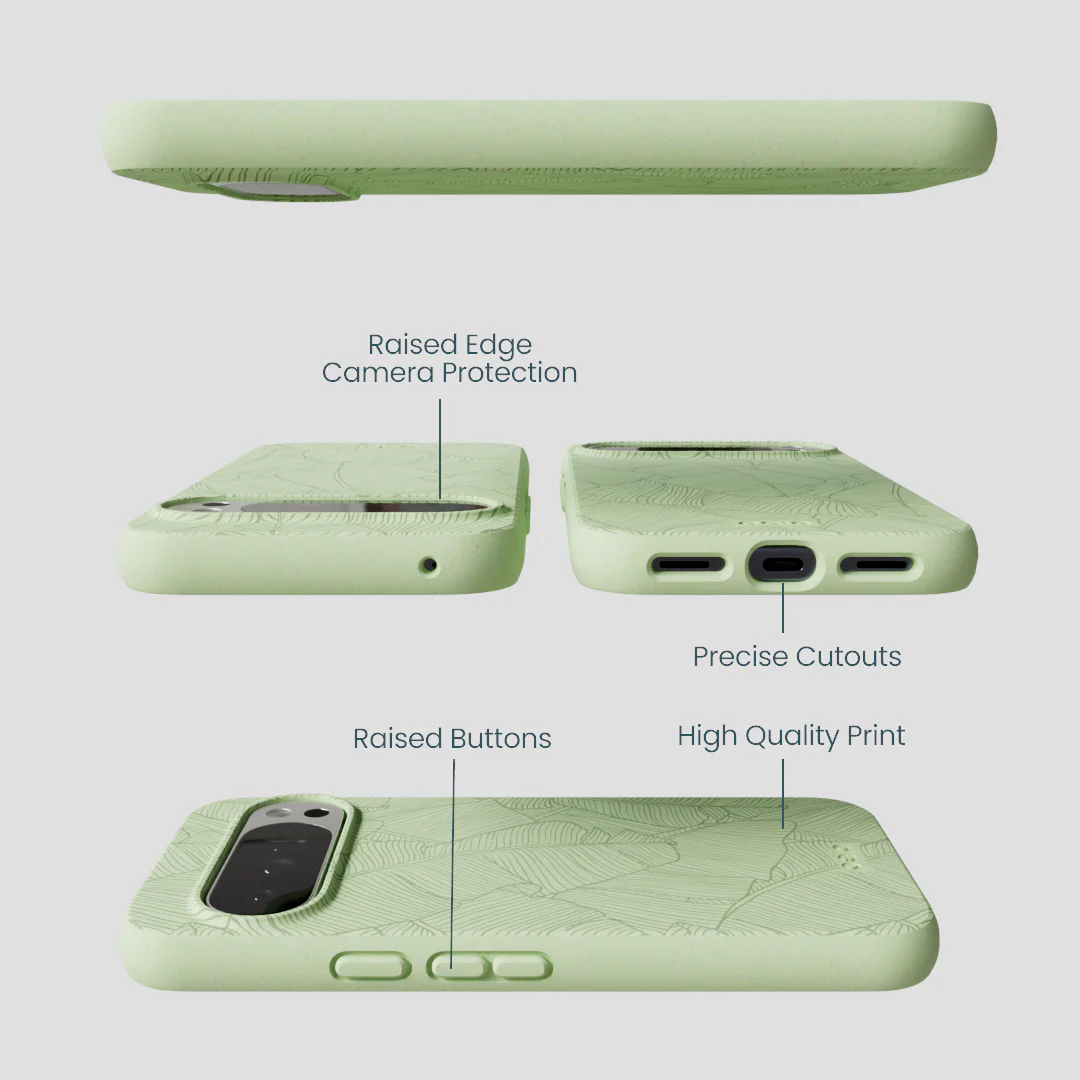 Sage Green Lushy Leaves Google Pixel 10 Pro XL Case - Image 2