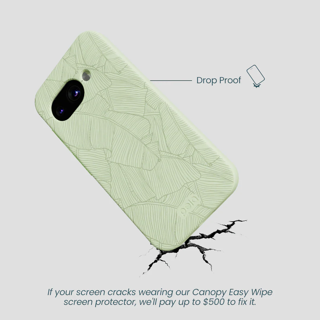 Sage Green Lushy Leaves Google Pixel 9a Case - Image 4