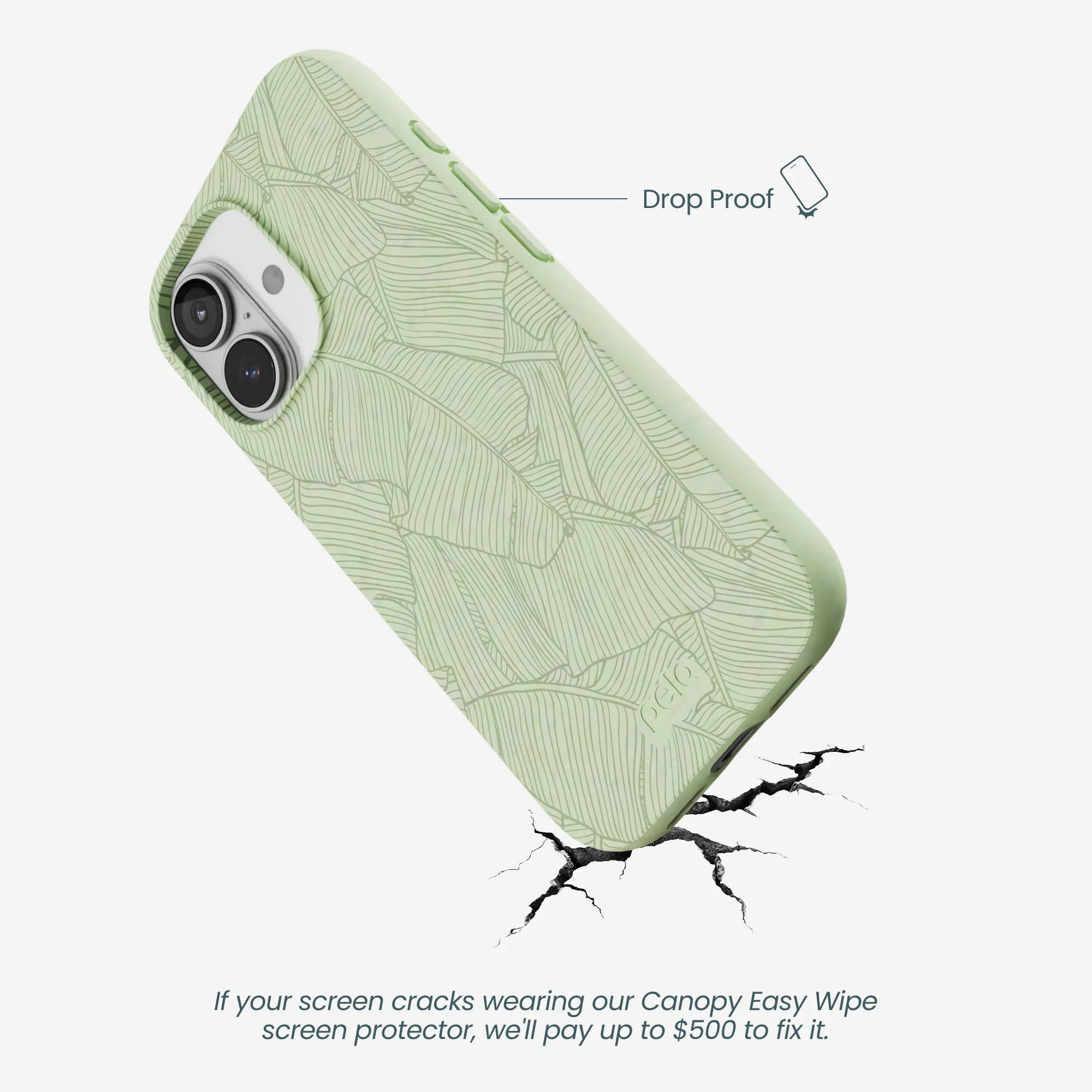 Sage Green Lushy Leaves iPhone 17 Case - Image 5